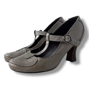 Miz Mooz Gray Mary Jane Heels